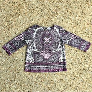 Dalia Boho Tribal Paisley Blouse Size M